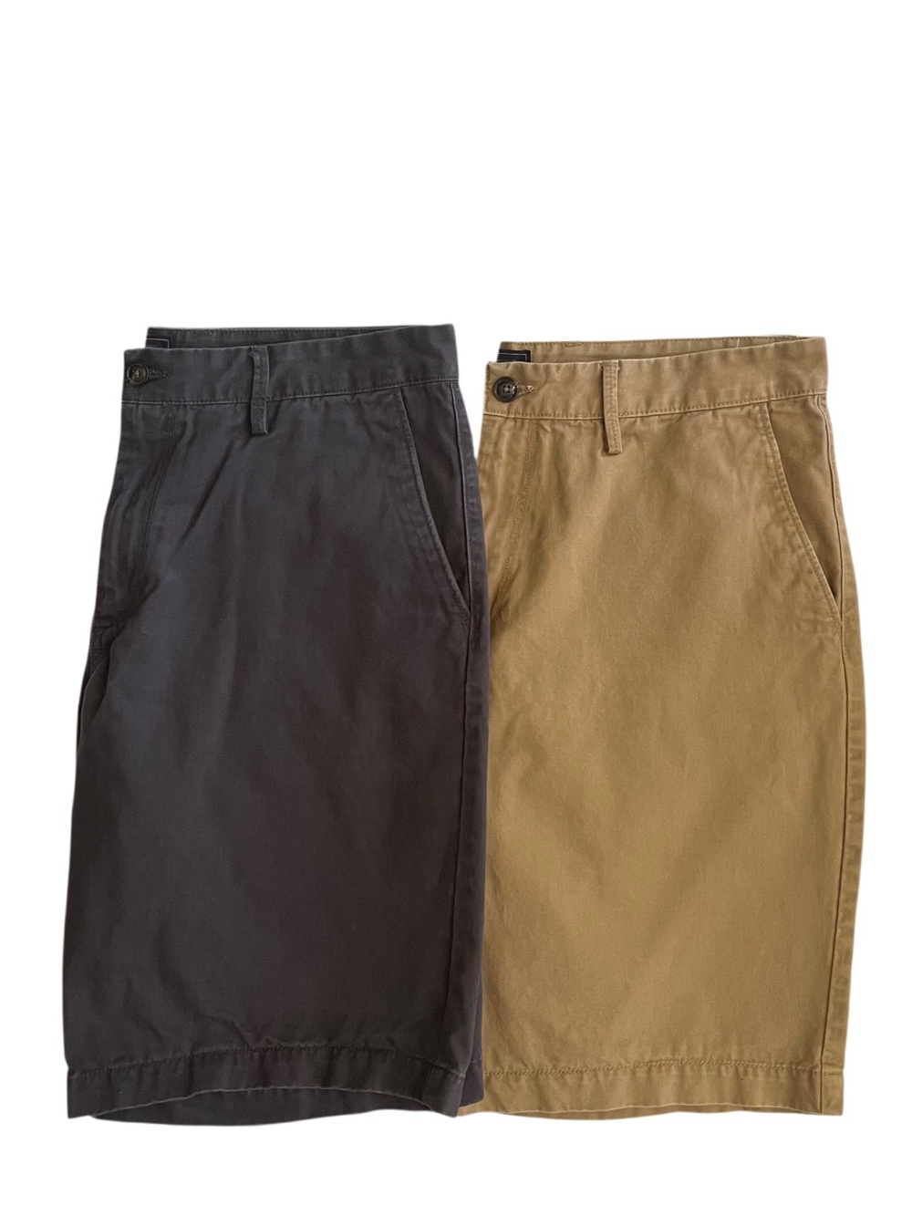 Gap Khakis Men’s Lived In Shorts Flat Front Chino Shorts Bundle Of 2 Size 36